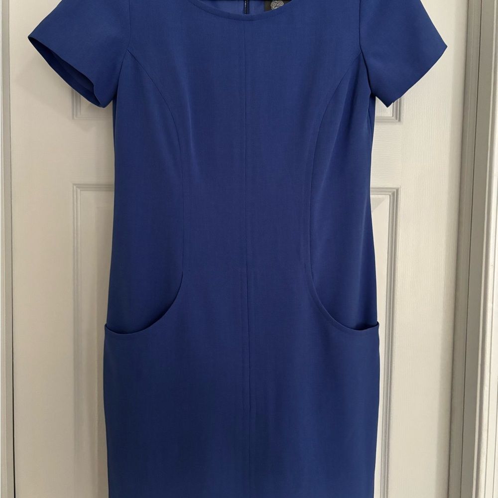 Elegant Blue Short Sleeve Dress